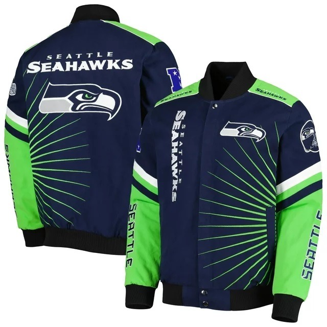 Seattle Seahawks Full Snap Varsity Jacket