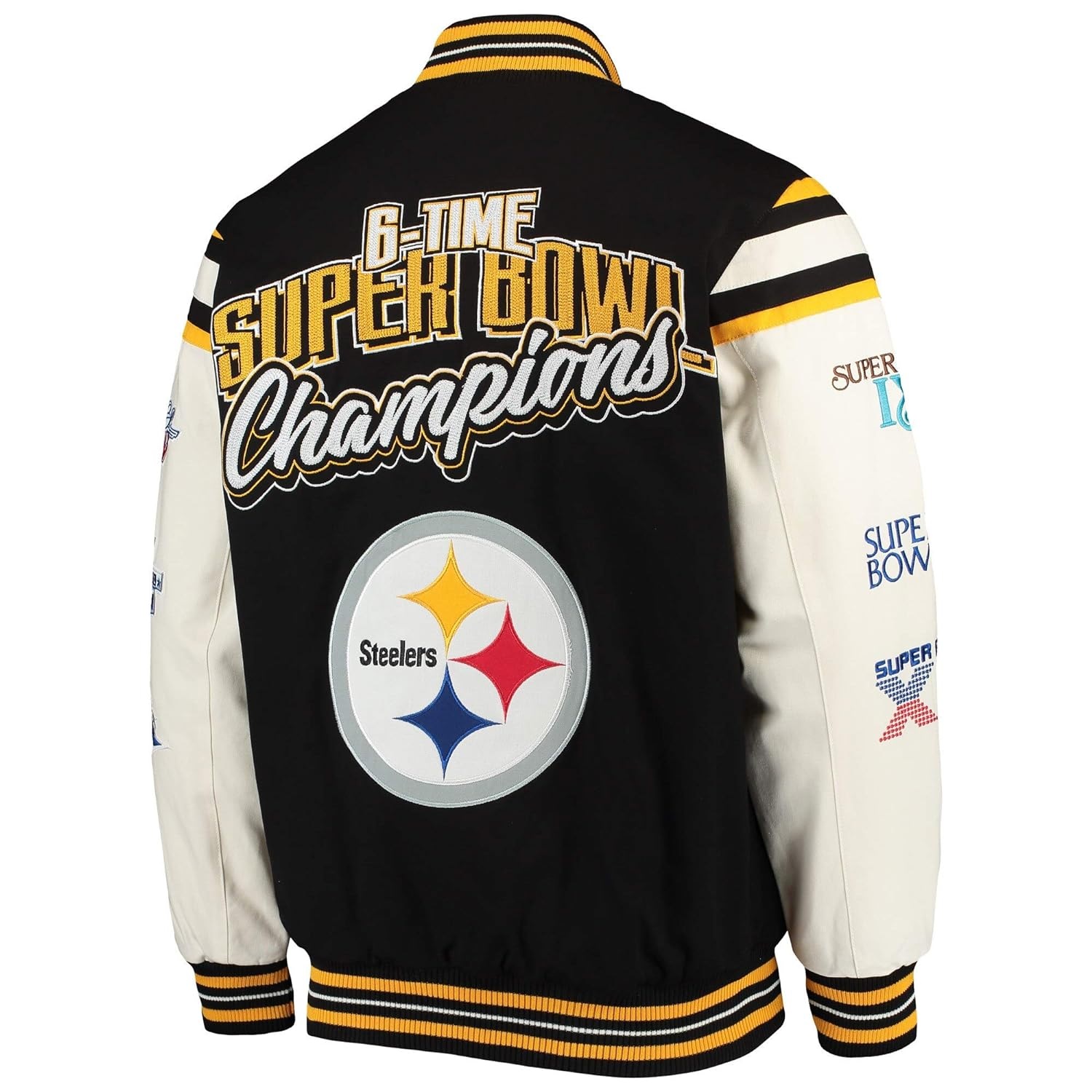 Super Bowl Champions Pittsburgh Steelers Black Letterman Jacket