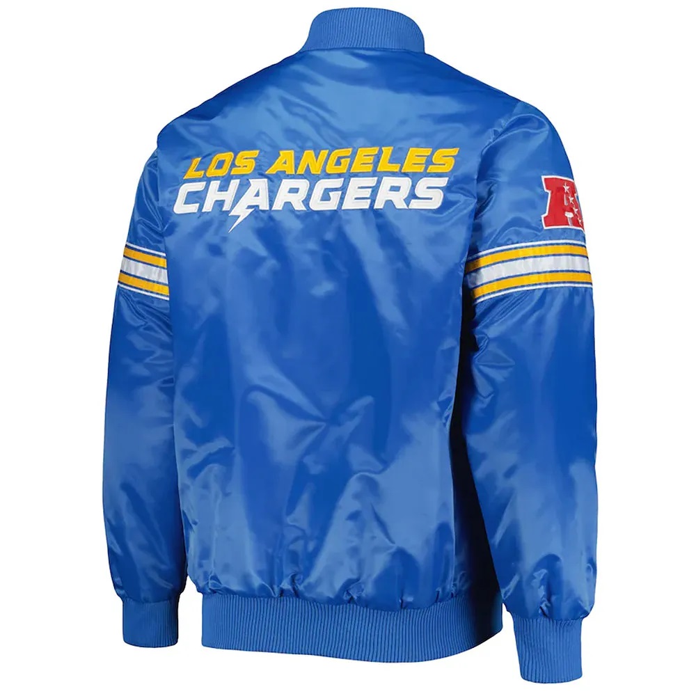 The Pick and Roll LA Chargers Satin Powder Blue Jacket