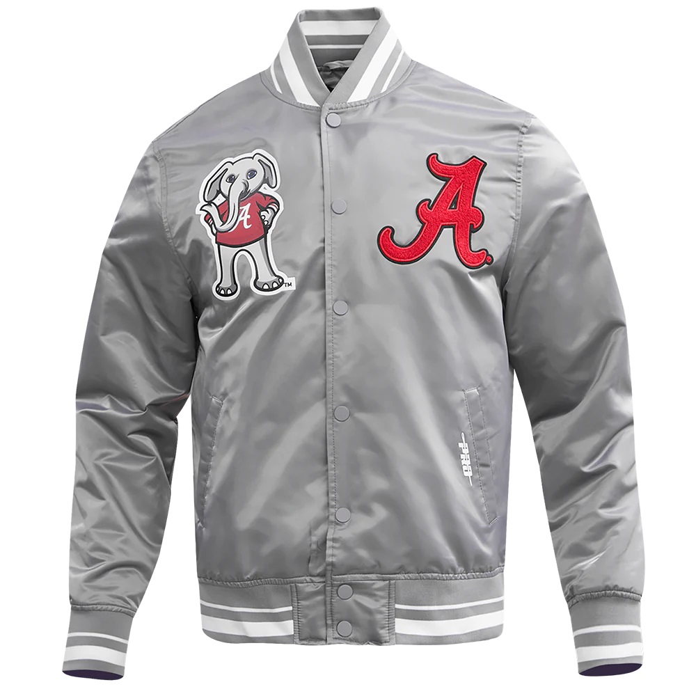 University Of Alabama Classic Grey Satin Jacket