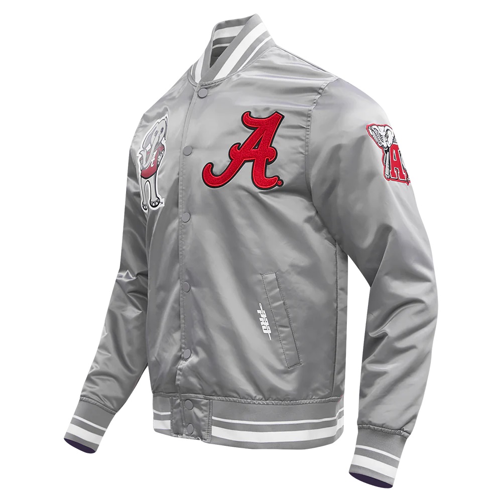 University Of Alabama Classic Grey Satin Jacket