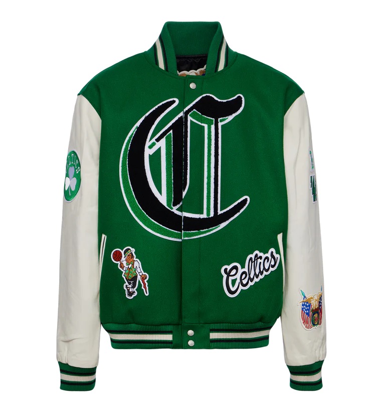 Boston Celtics Green And White Varsity Jacket