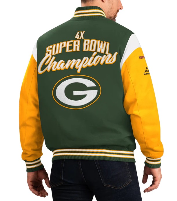 Green Bay Packers 4 Time Super Bowl Jacket