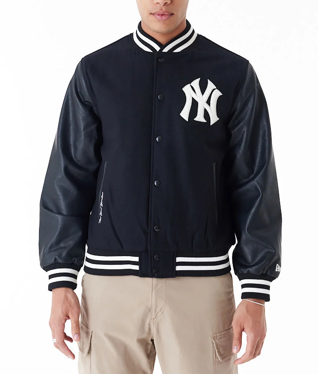 MLB New York Yankees World Series Black Varsity Jacket