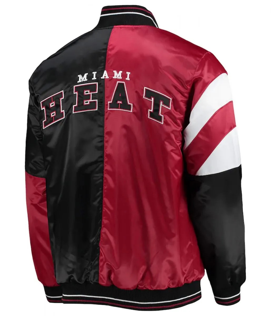 75th Anniversary Miami Heat Leader Red/Black Satin Jacket