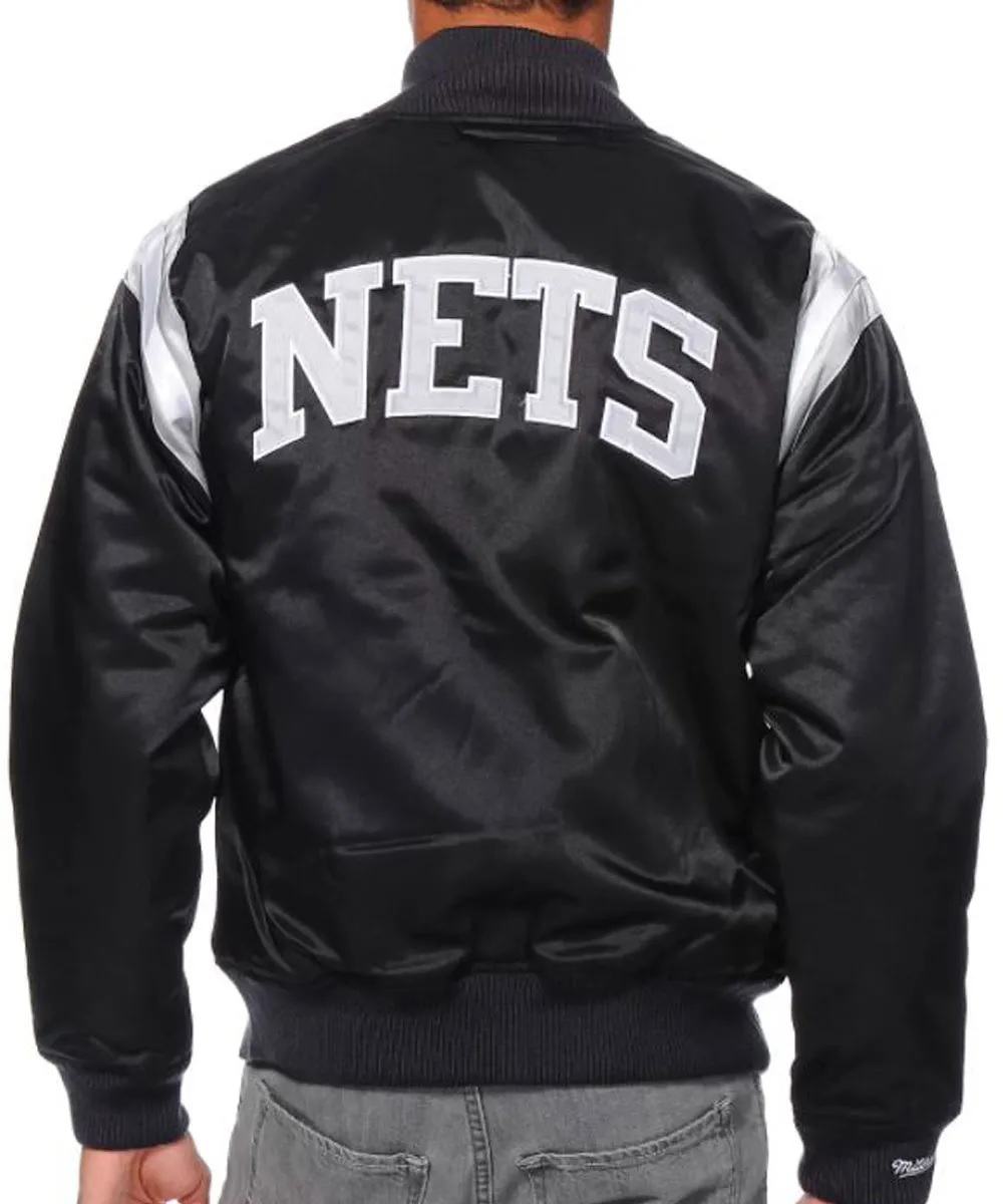 Brooklyn Nets Division Black Bomber Jacket