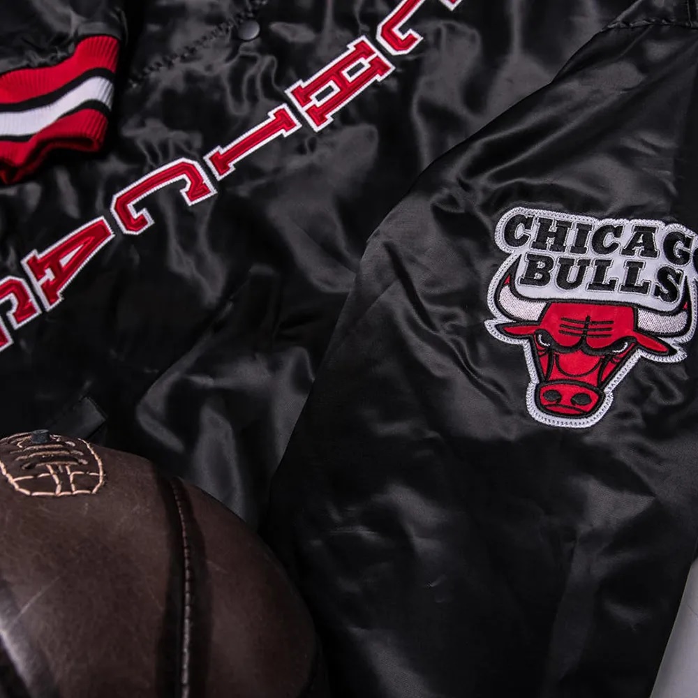 Chicago Bulls Classic Black Satin Jacket