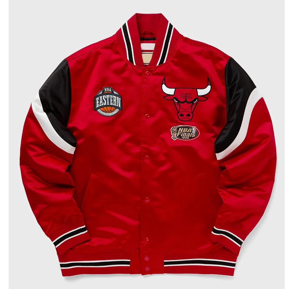 Chicago Bulls Heavyweight Red Satin Jacket
