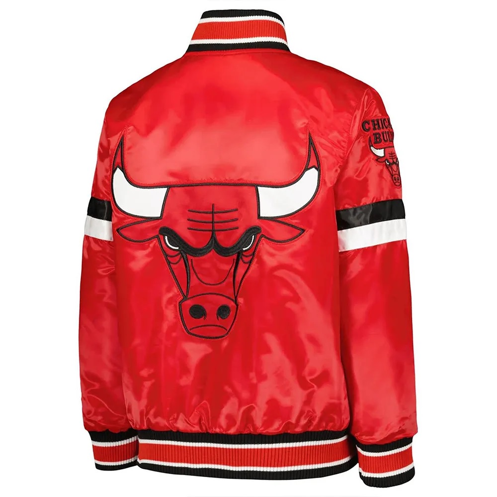 Chicago Bulls Home Game Red Satin Jacket