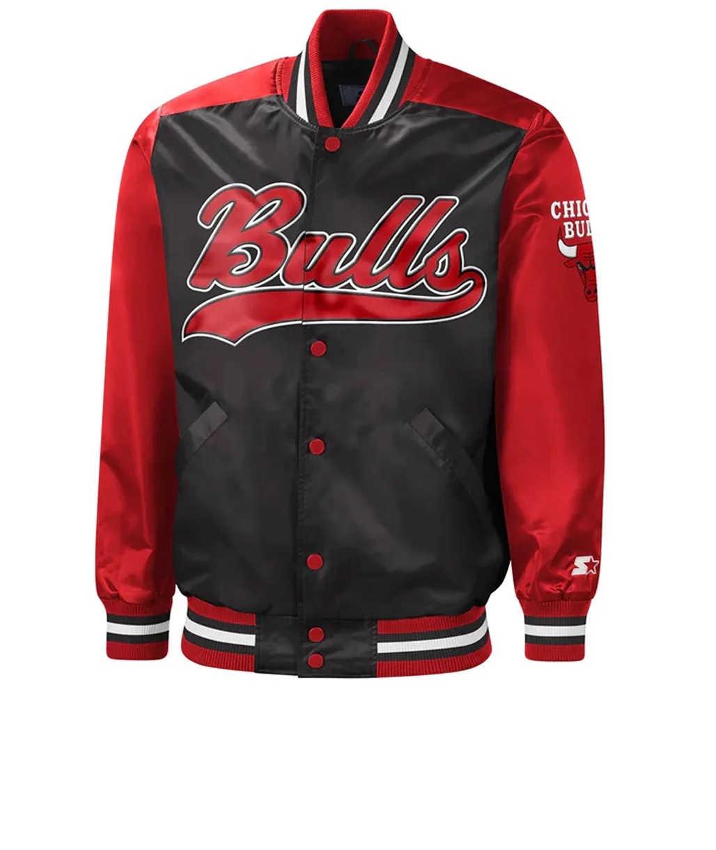 Chicago Bulls The Tradition II Red/Black Satin Jacket