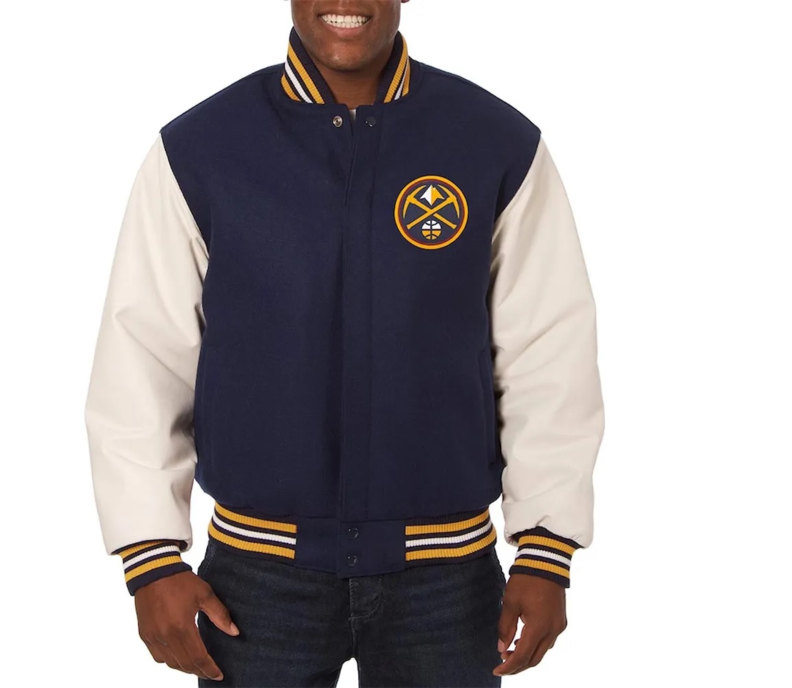 Denver Nuggets Varsity Navy/White Jacket