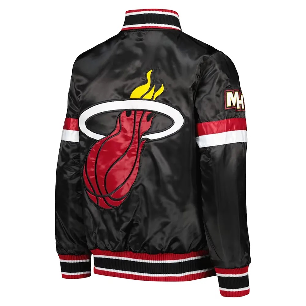 Miami Heat Home Game Black Satin Jacket