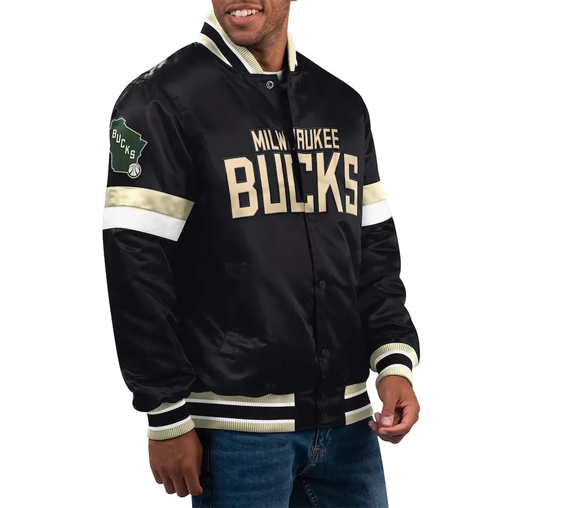 Milwaukee Bucks Home Game Black Jacket