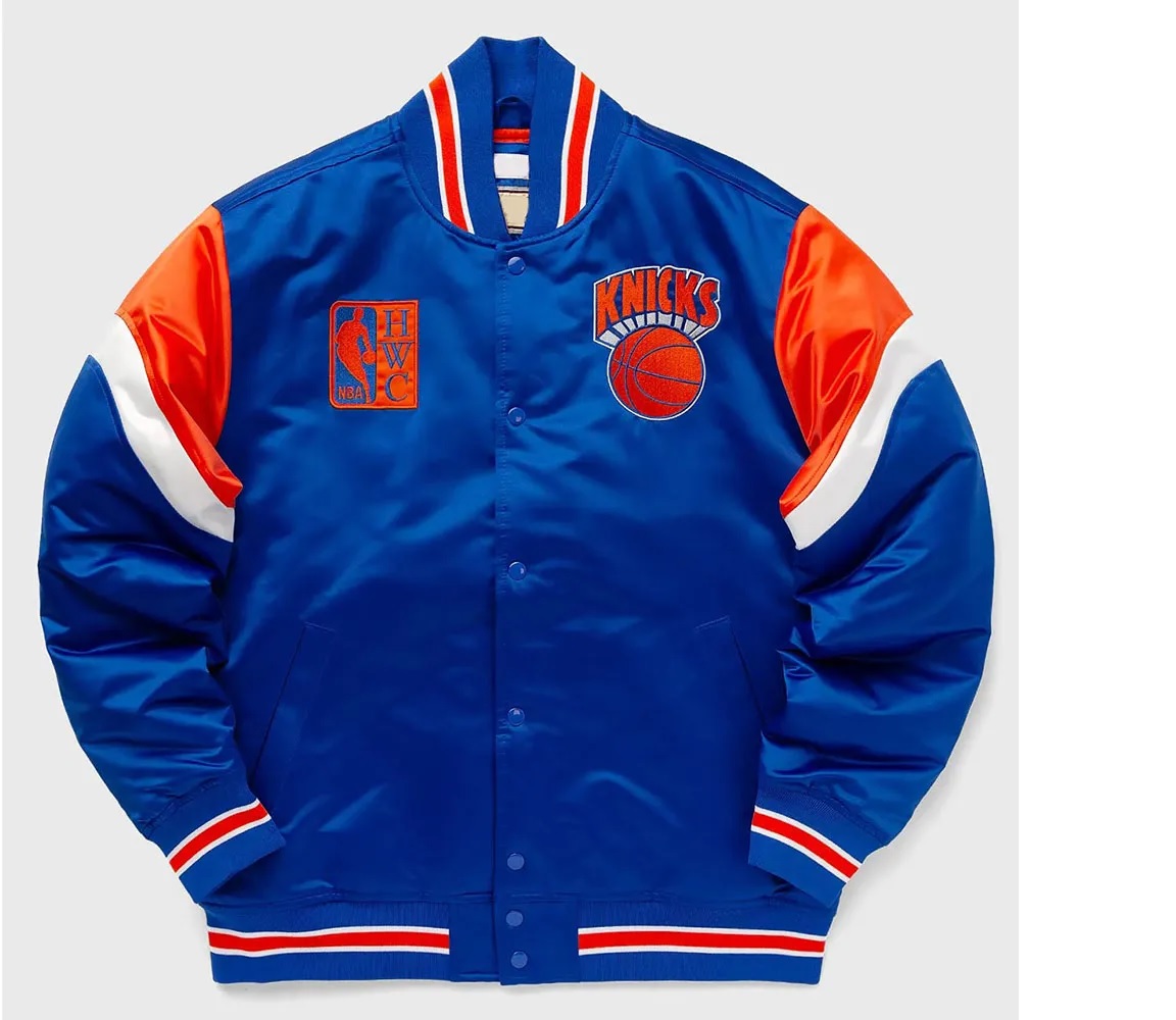 NY Knicks Heavyweight Royal Satin Jacket
