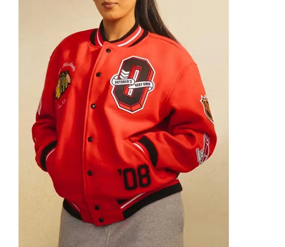 OVO Chicago Blackhawks Varsity Jacket