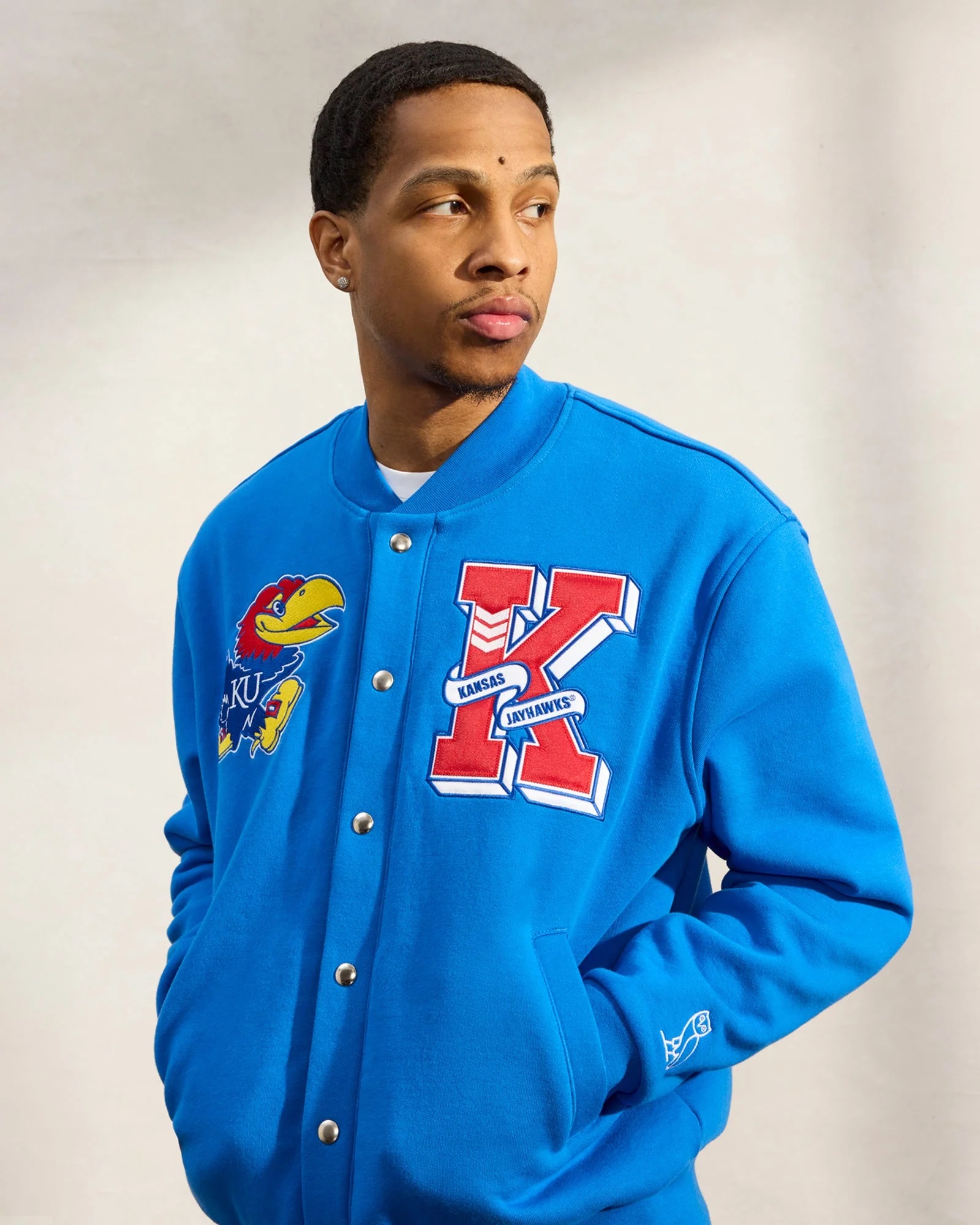 Kansas Jayhawks Fleece Varsity Jacket