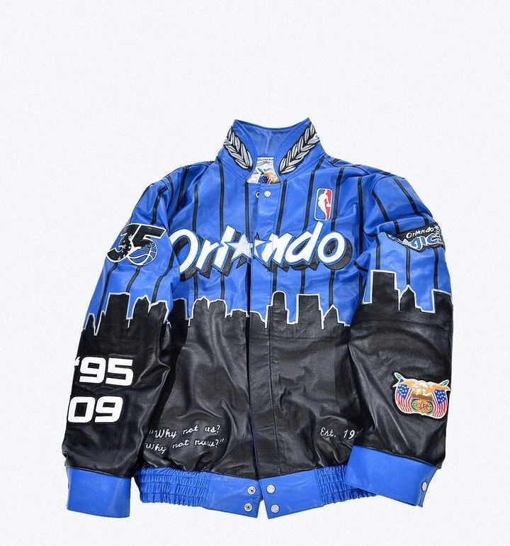 Orlando Magic x Jeff Hamilton NBA Blue Varsity Jacket
