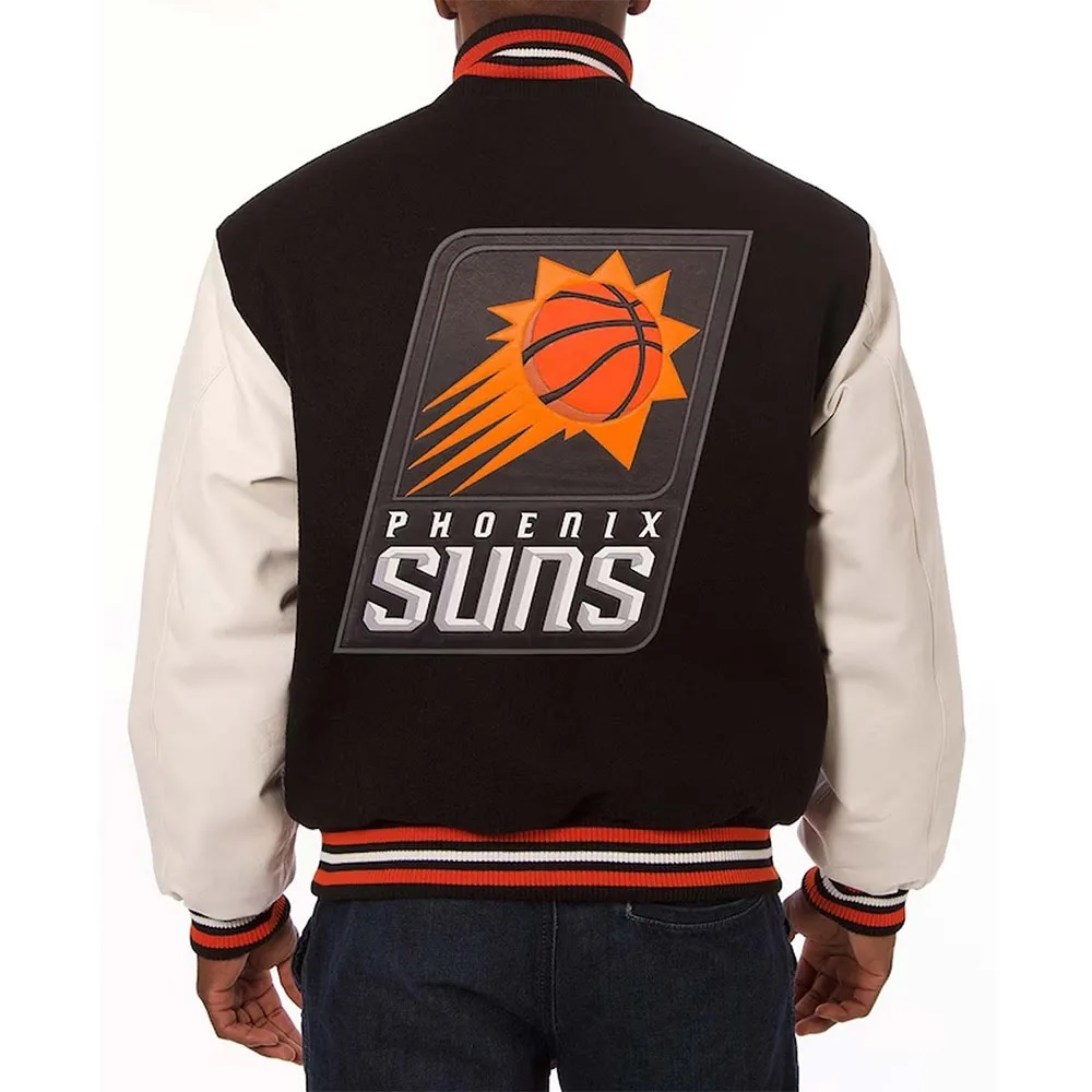 Phoenix Suns Black and White Varsity Jacket