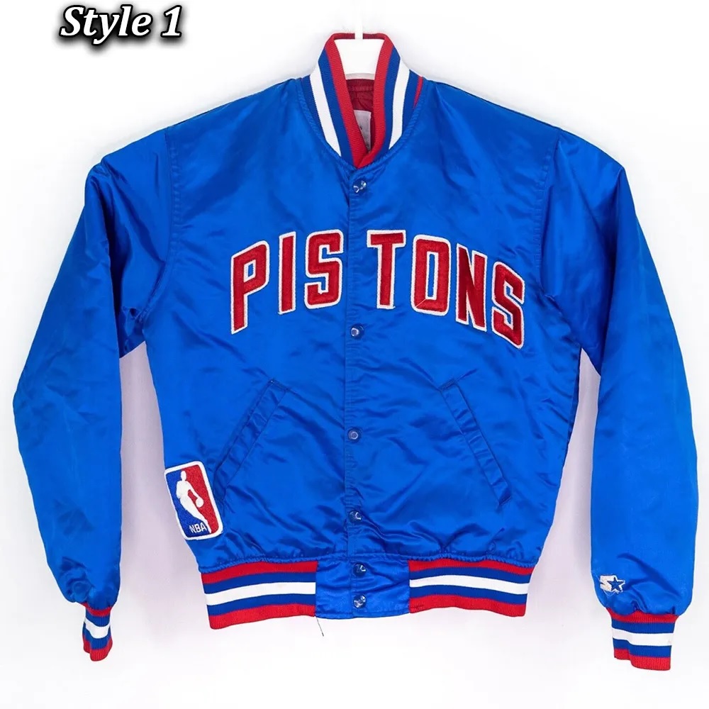 Starter 90’s NBA Detroit Pistons Blue Jacket
