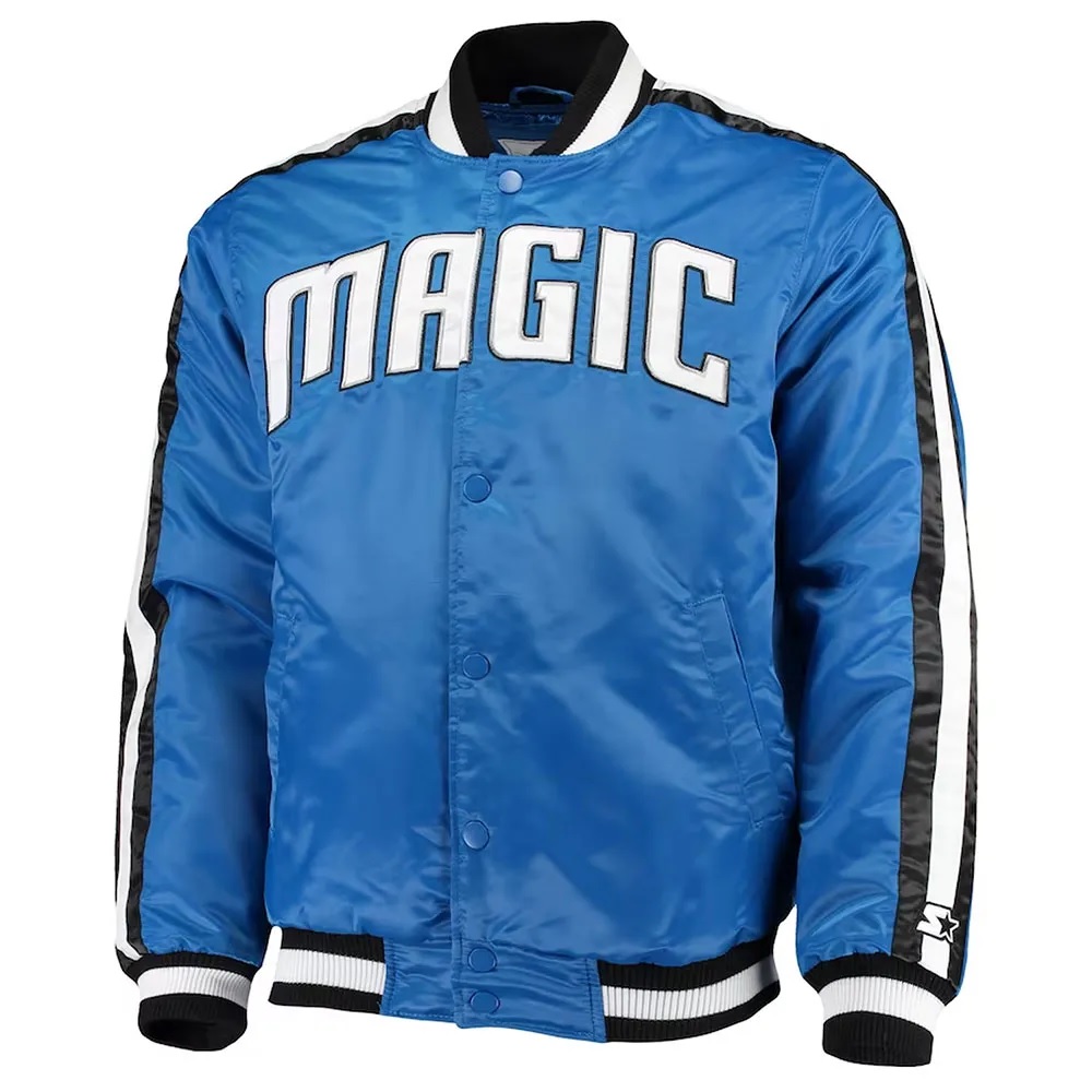The Offensive Orlando Magic Blue Varsity Satin Jacket