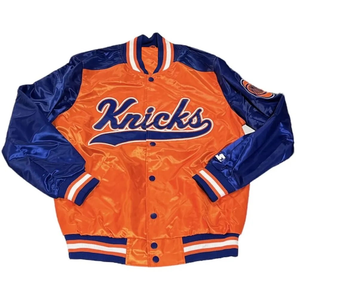 The Tradition II Team NY Knicks Orange/Blue Satin Jacket