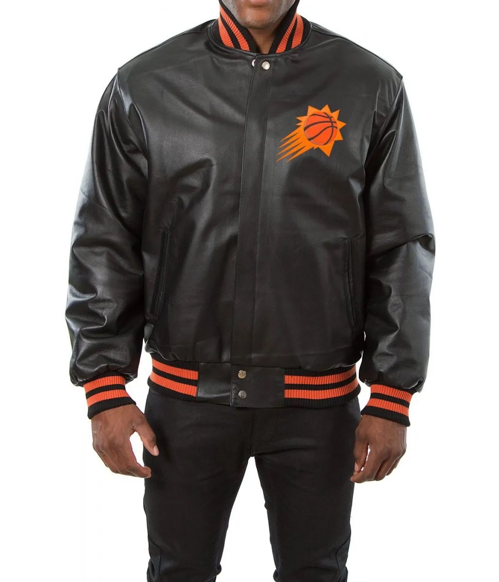 Varsity Phoenix Suns Black Leather Jacket