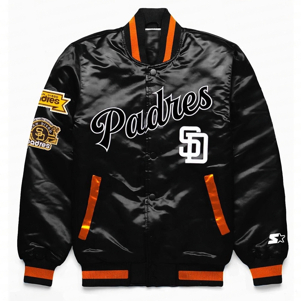 San Diego Padres Exclusive Black Satin Jacket