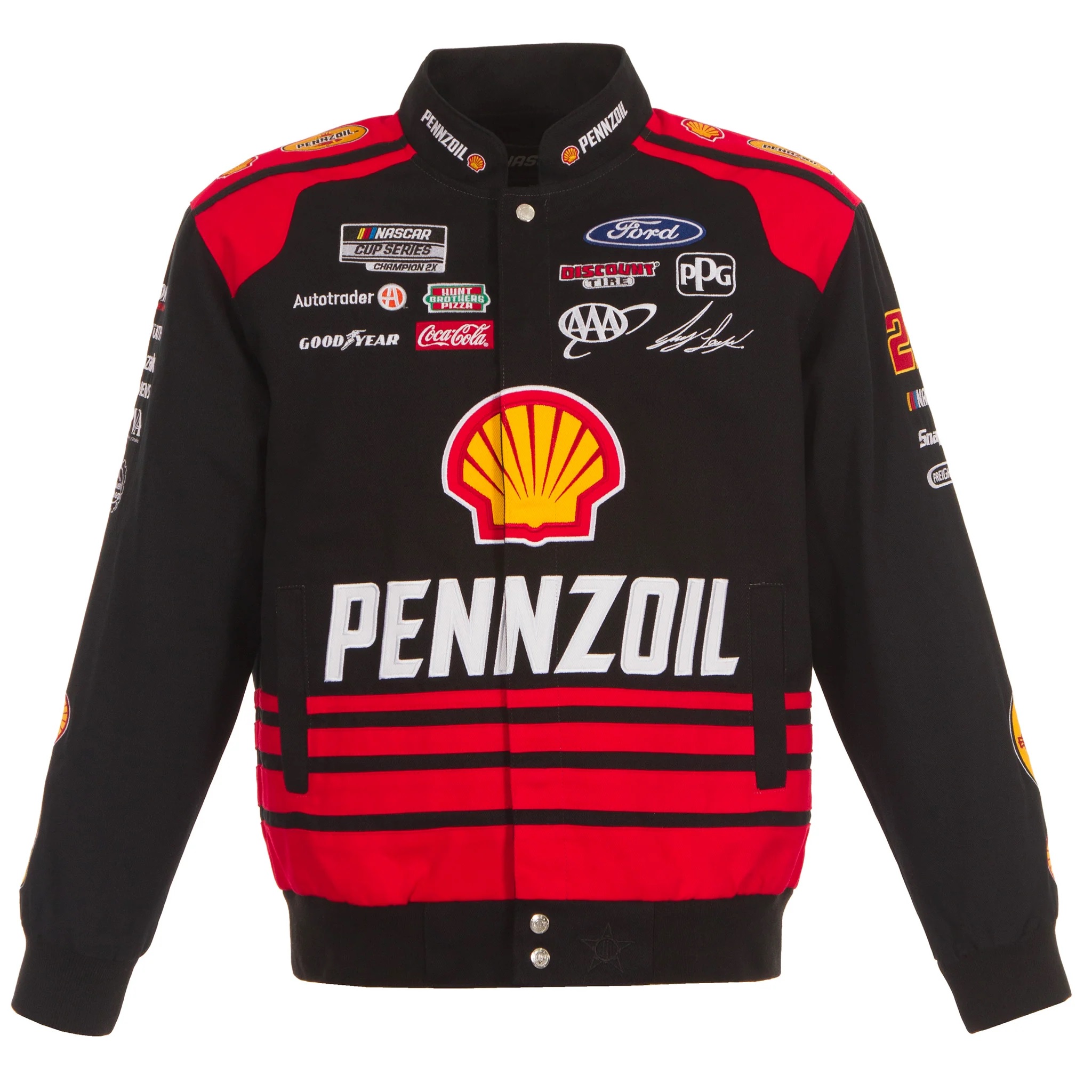 2024 Joey Logano NASCAR Pennzoil Full-Snap Jacket