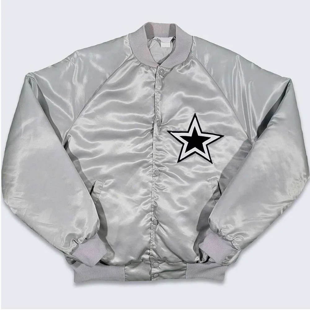 80’s Dallas Cowboys Silver Bomber Jacket