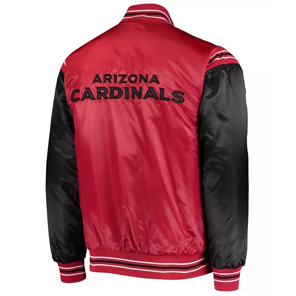 Arizona Cardinals Enforcer Satin Red Black Jacket