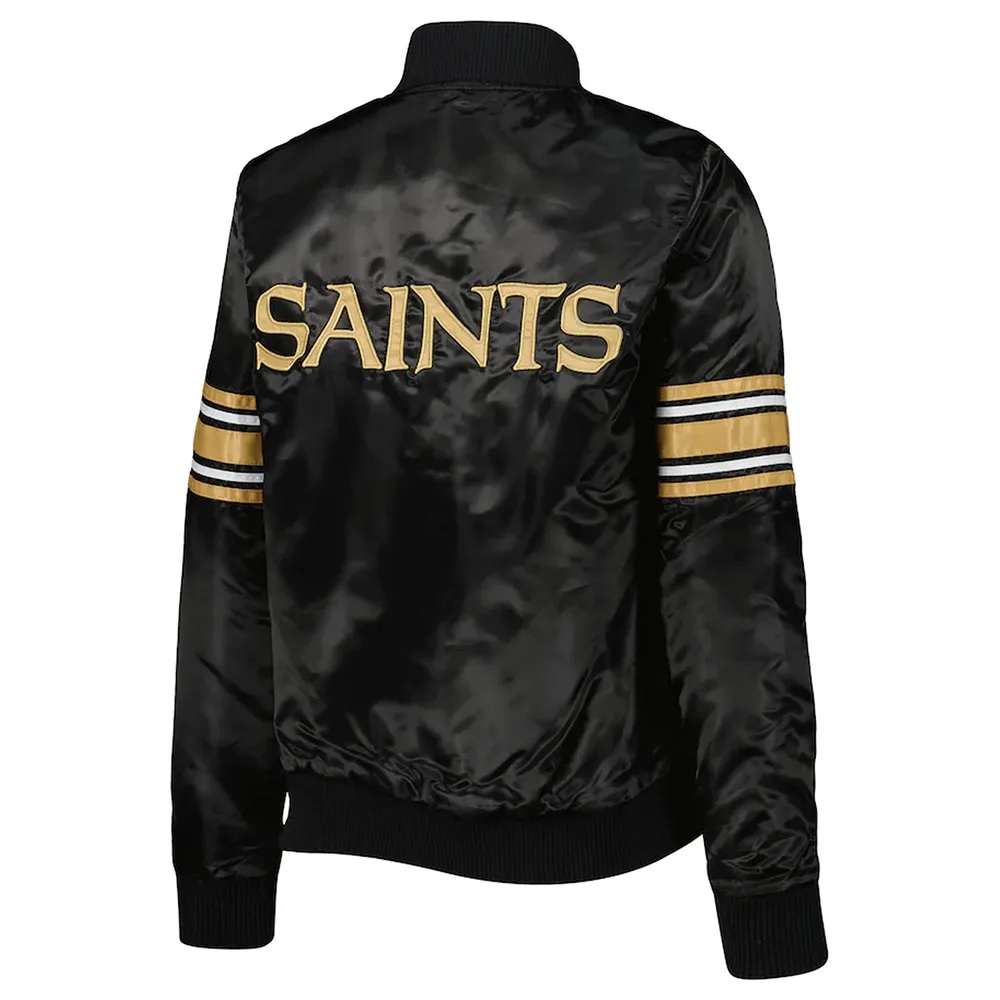 Black Line Up New Orleans Saints Jacket