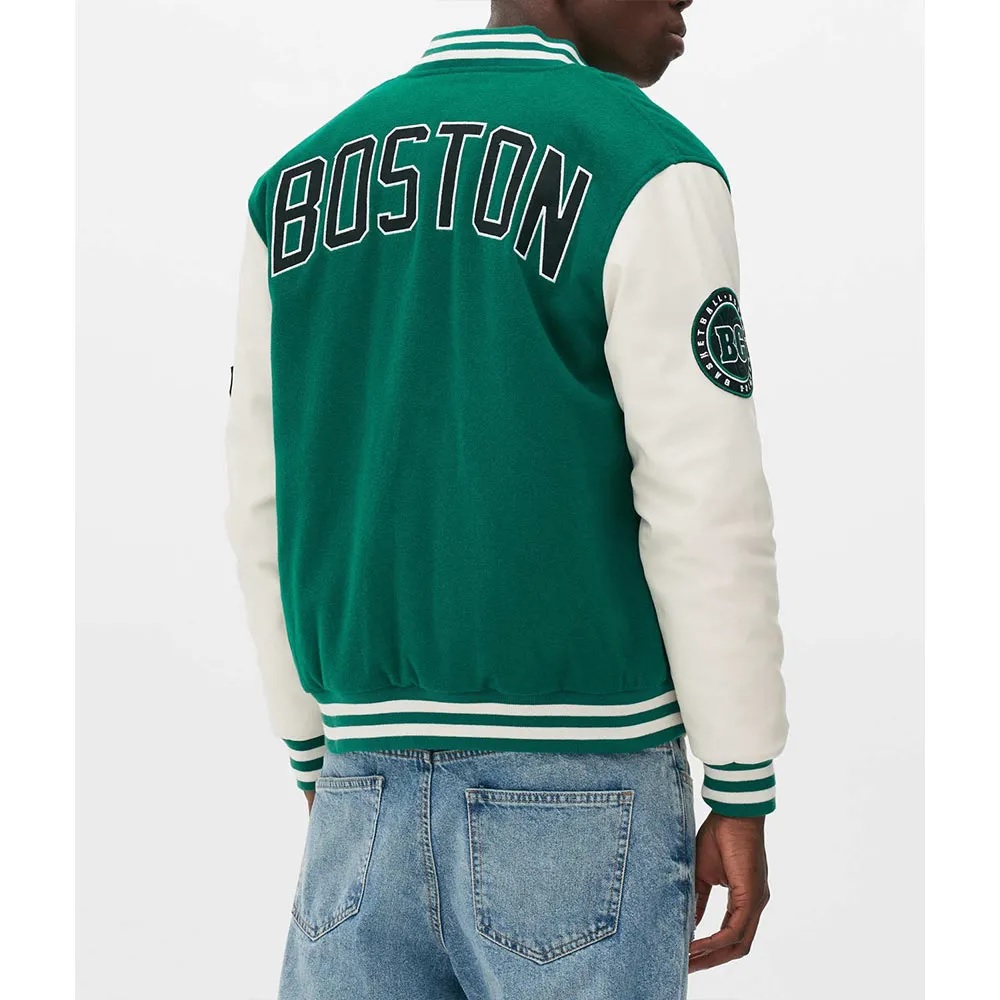 Boston Celtics Varsity Green and Off White Jacket