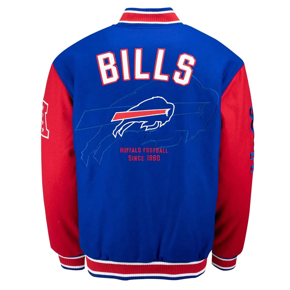 Buffalo Bills Blue and Red Varsity Wool Jacket