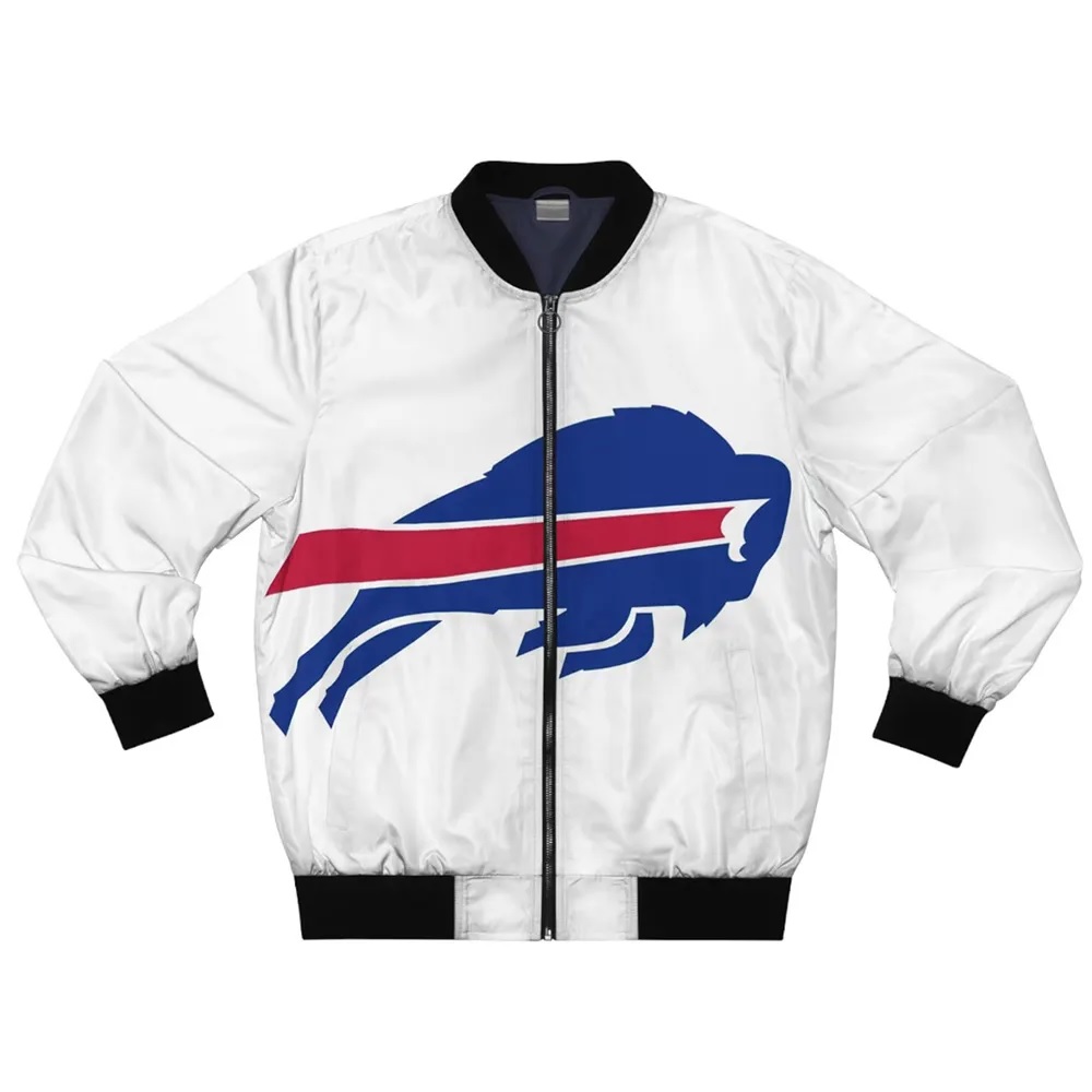 Buffalo Bills Bomber White Jacket