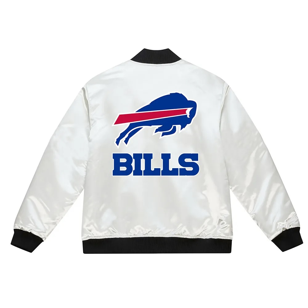 Buffalo Bills Bomber White Jacket