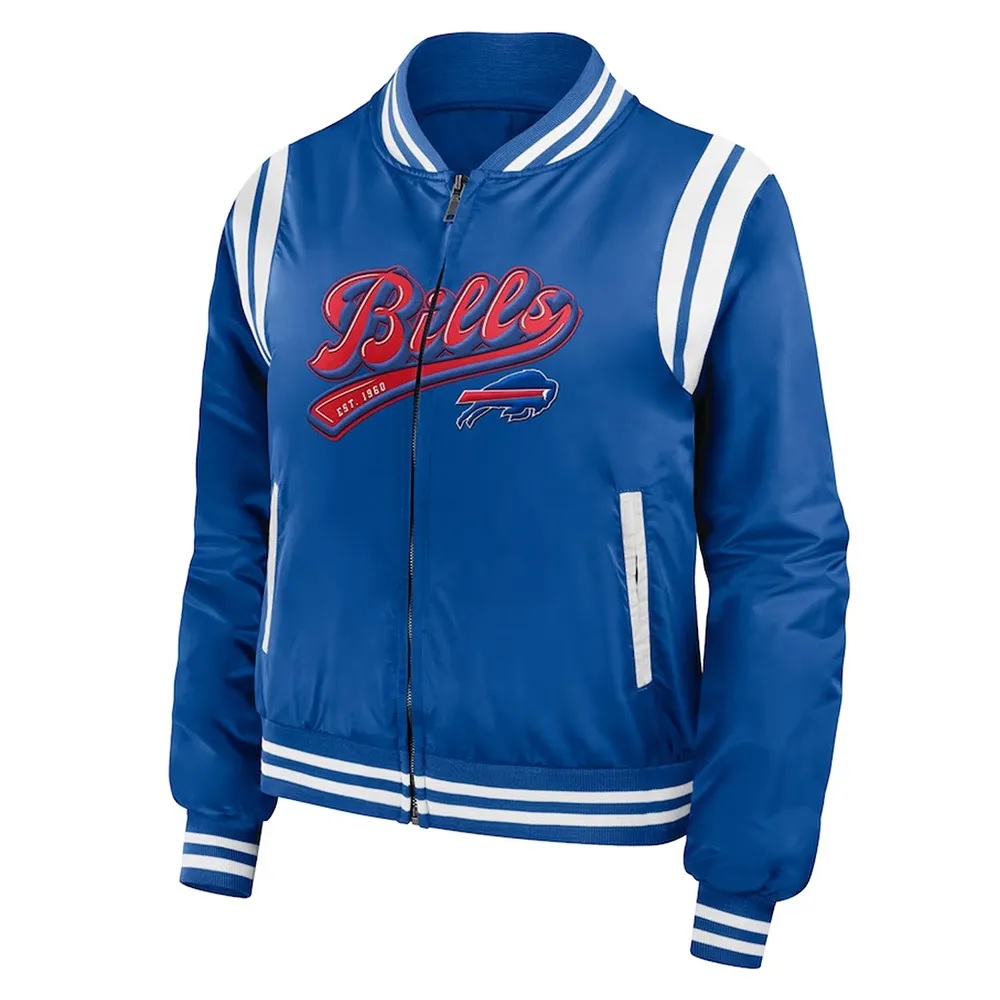 Buffalo Bills Royal Bomber Full-Zip Jacket