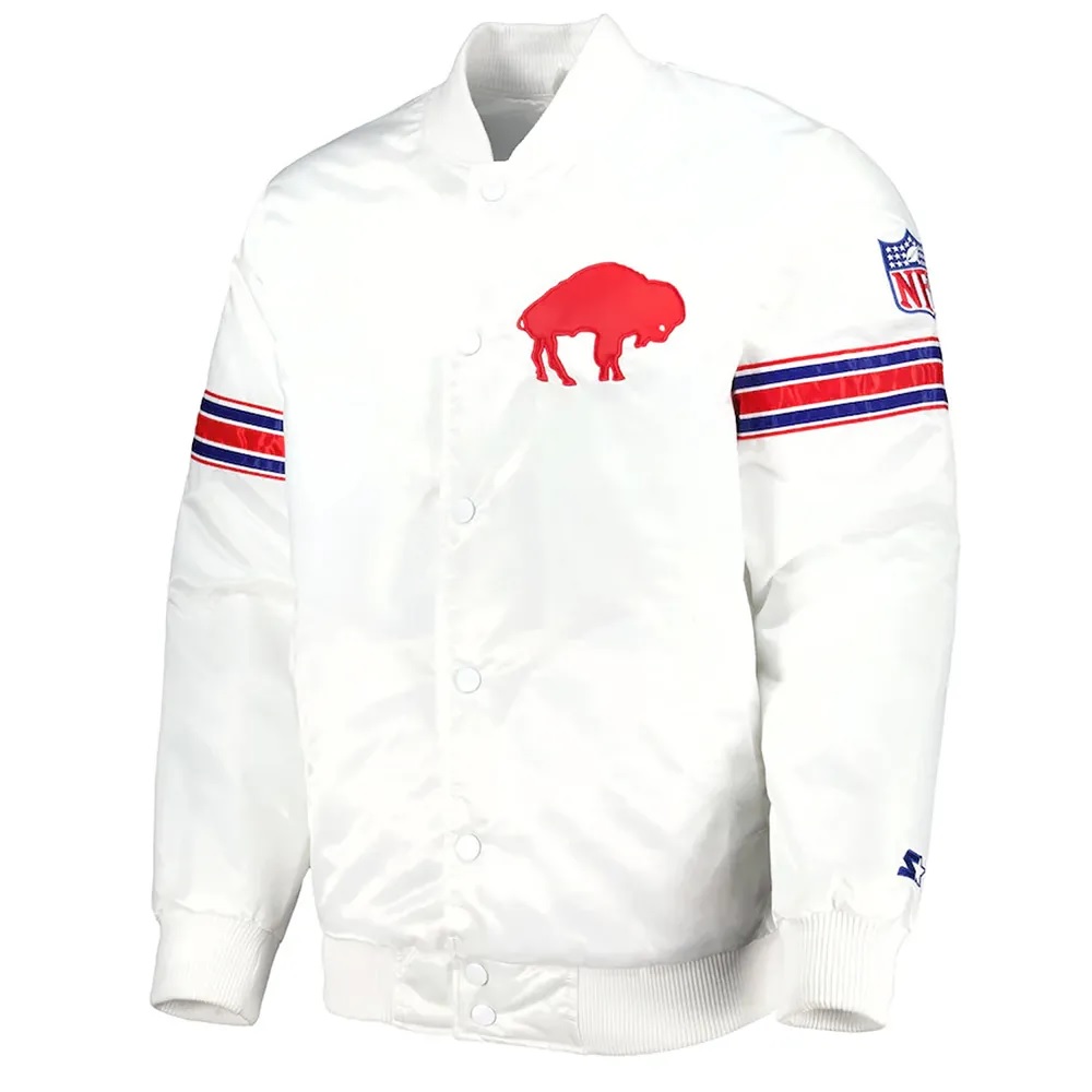 Buffalo Bills The Power Forward White Satin Jacket