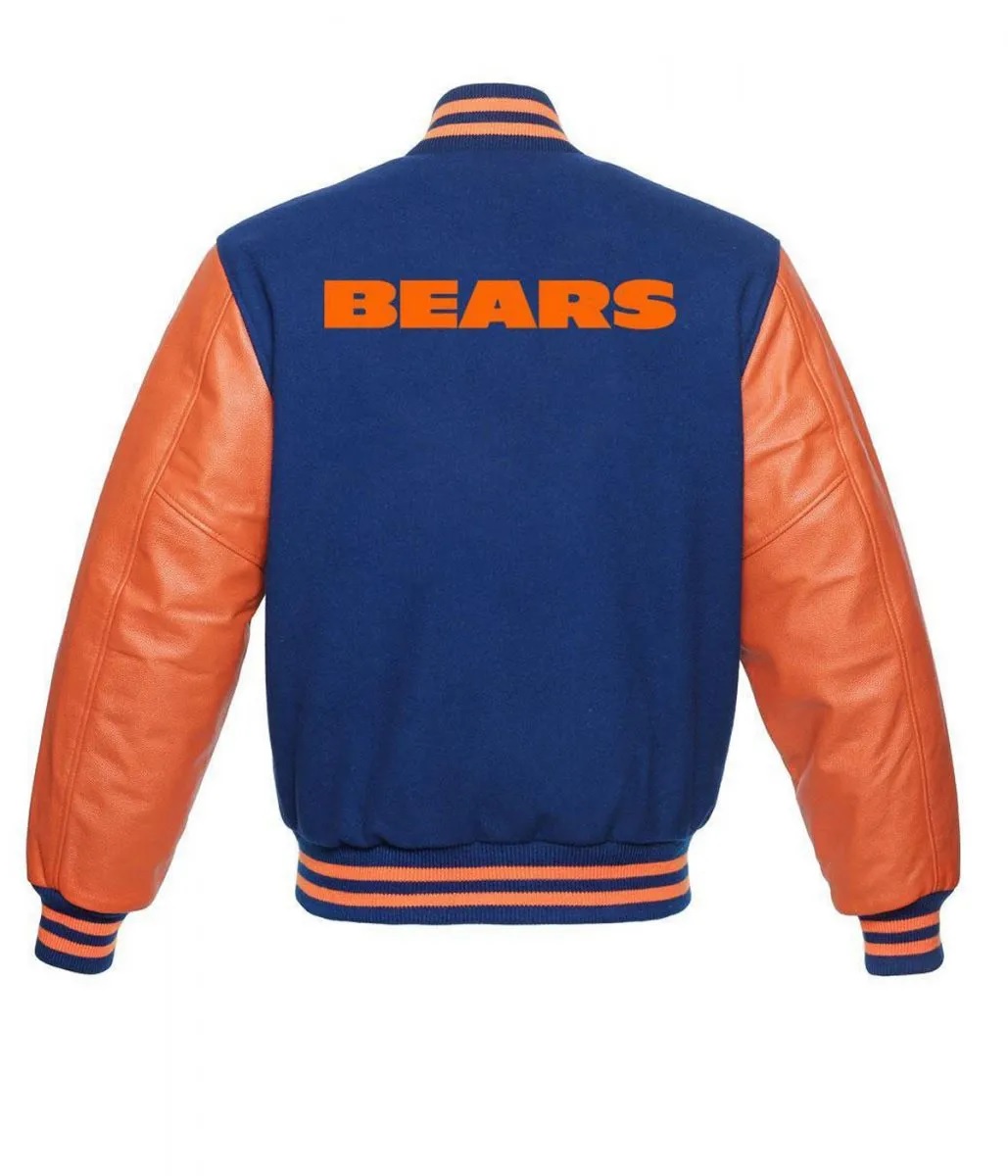 Chicago Bears NFL Varsity Orange and Blue Jacket