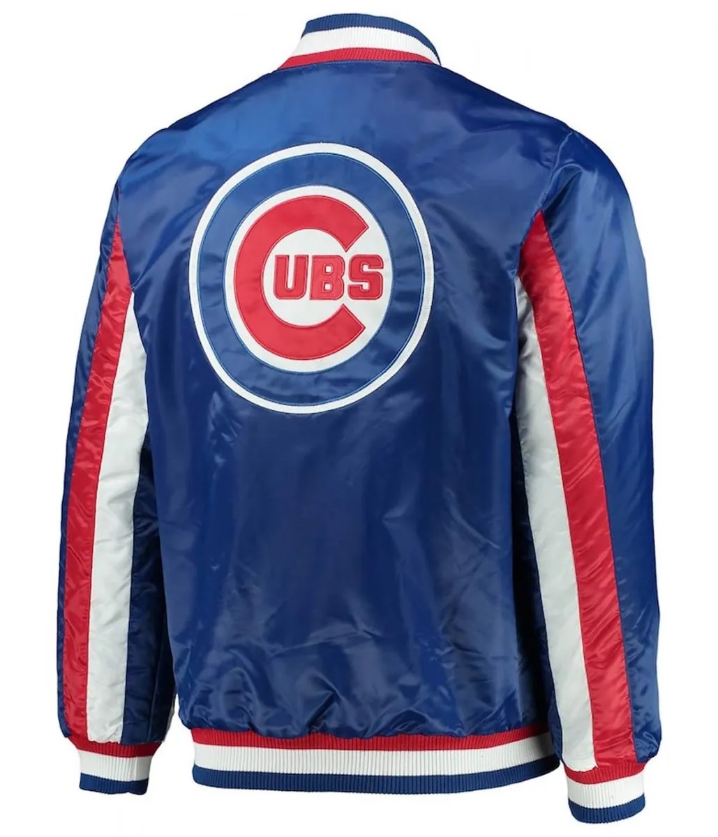 Chicago Cubs The Ace Full-Snap Royal Blue Varsity Satin Jacket