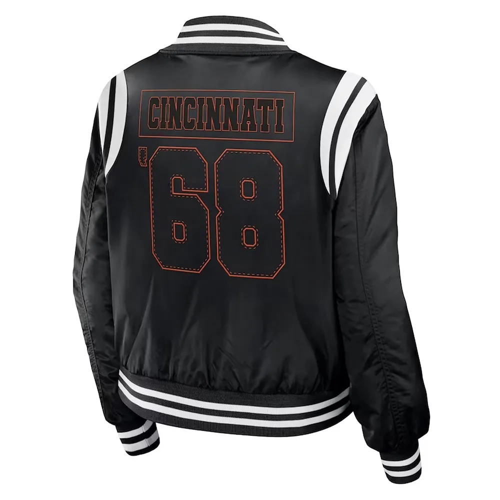 Cincinnati Bengals Black Bomber Full-Zip Jacket
