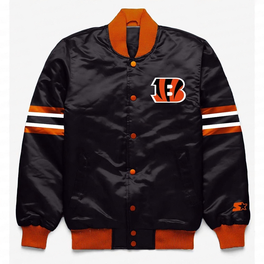 Cincinnati Bengals Button Down Black Jacket