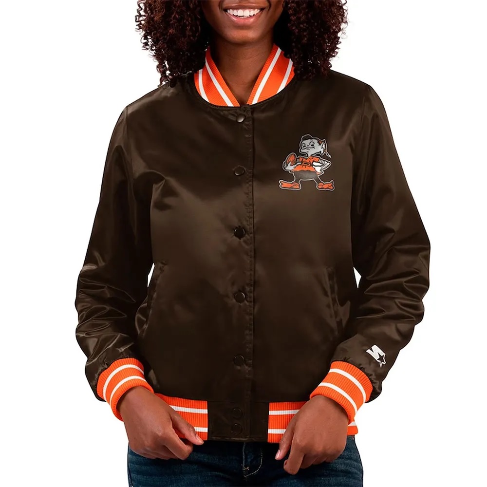 Cleveland Browns Full Count Brown Satin Jacket