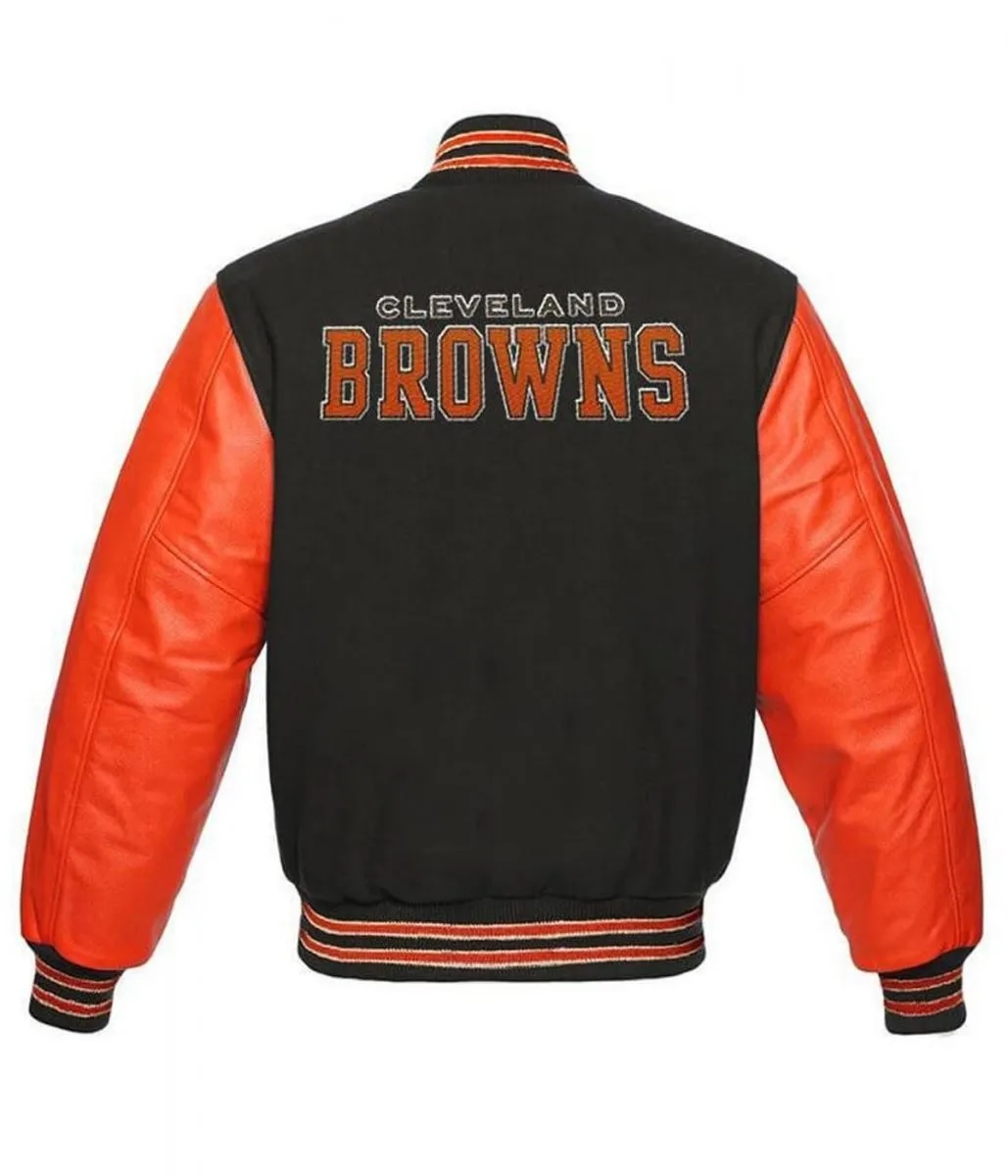 Cleveland Browns Grey and Orange Jacket