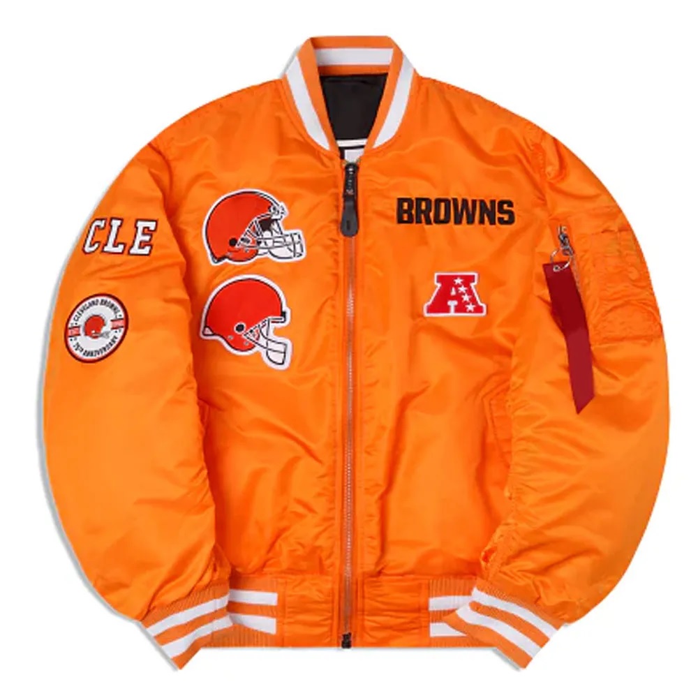 Cleveland Browns MA-1 Orange Jacket