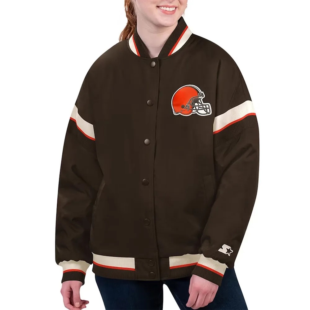 Cleveland Browns Tournament Brown Varsity Jacket