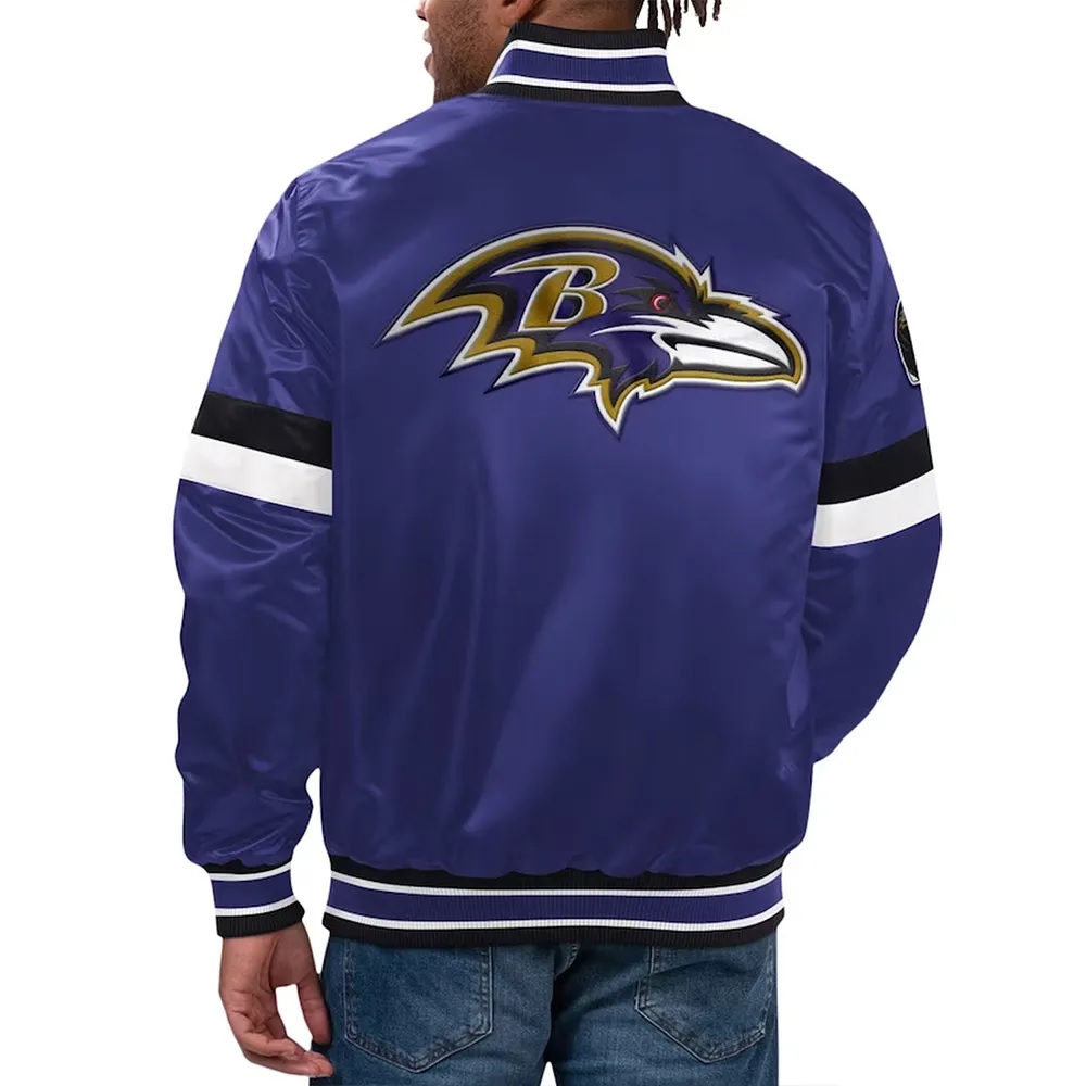 Home Game Baltimore Ravens Purple Satin Jacket