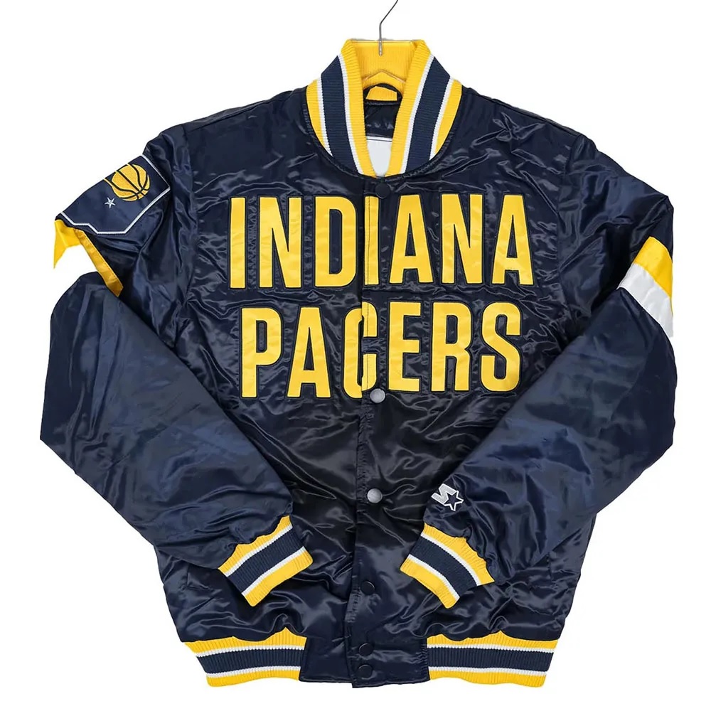 Home Game Indiana Pacers Navy Satin Jacket