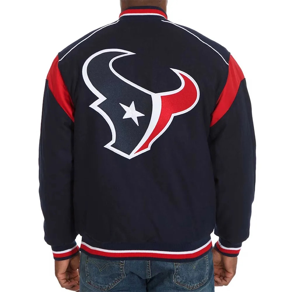 Houston Texans Teddy Embroidered Varsity Wool Jacket