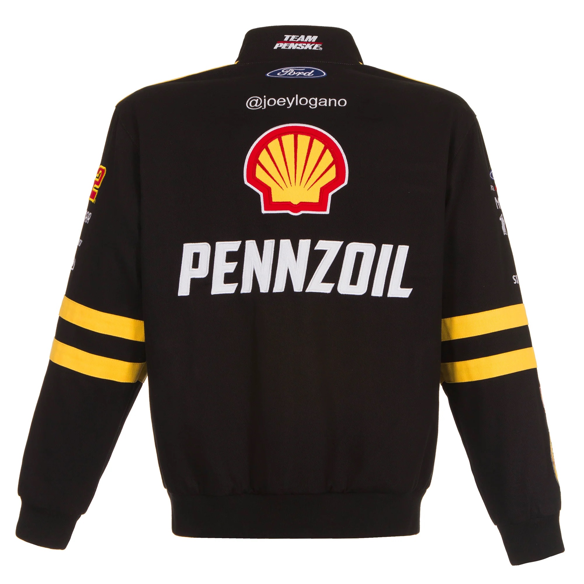 Joey Logano Shell and Pennzoil Full-Snap Twill Jacket