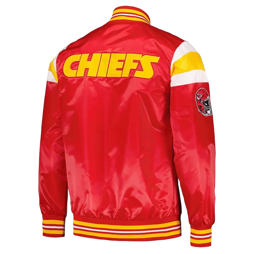 Kansas City Chiefs Red and Gold Varsity Satin Jacket